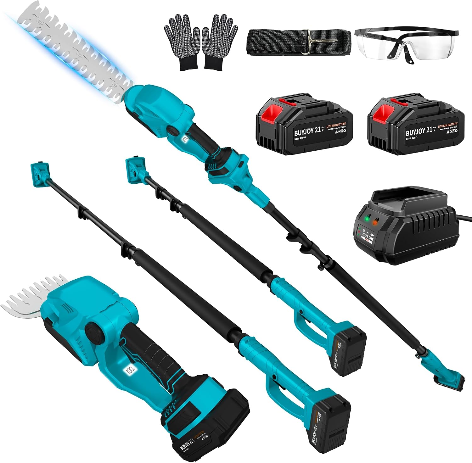 Cordless Hedge Trimmer Pole 2 In 1 - مقص تشذيب الشجيرات 4 في 1