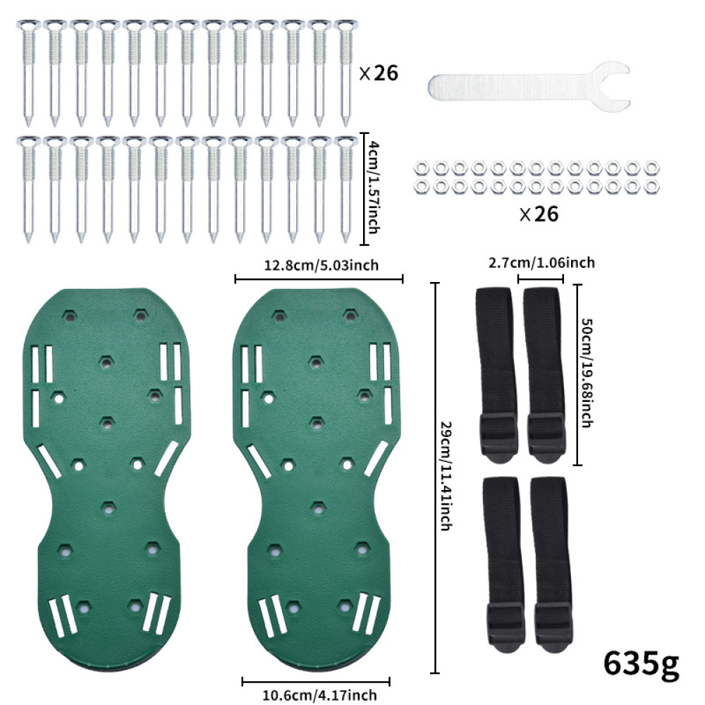 Lawn Aerator Shoes Spikes Heavy Duty - أحذية تهوية العشب ذات المسامير، أحذية