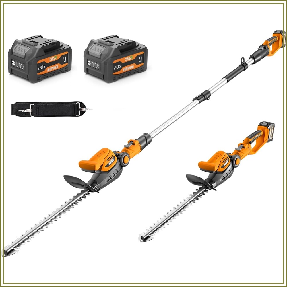 Cordless Hedge Trimmer Pole 2 In 1 - مقص تشذيب سياج لاسلكي 2 في
