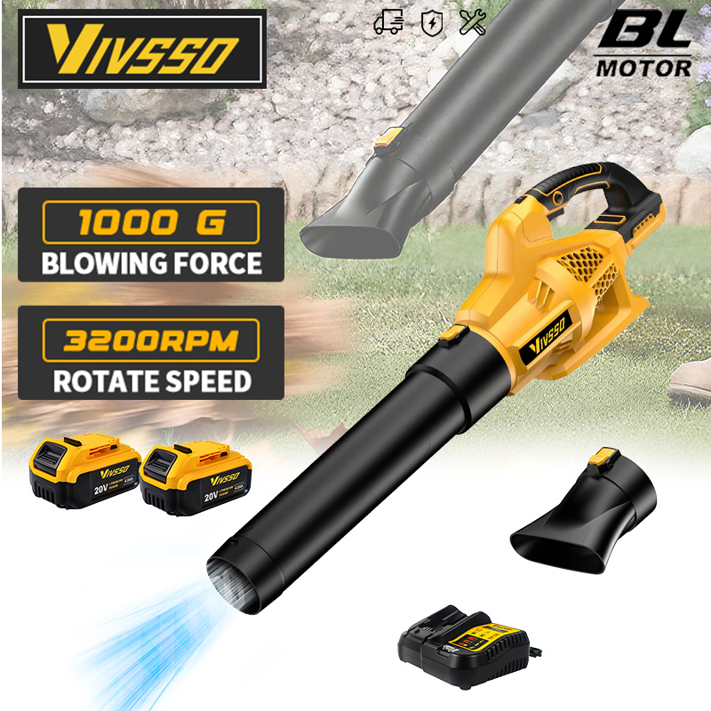 Cordless Leaf Blower Brushless 20V - VIVSSO منفاخ الهواء اللاسلكي بدون فرش