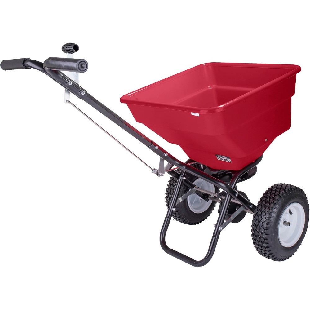 2170 موزع سماد تجاري بسعة 100  - مراجعة Fertilizer Spreader Walk Behind Broadcast وسعره