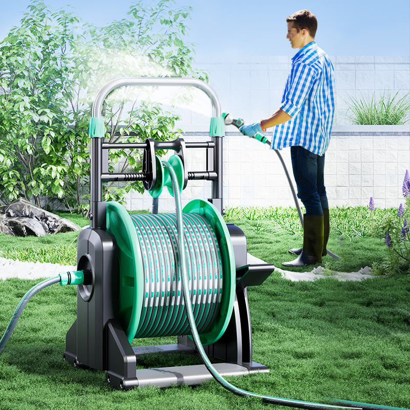 التلقائي ساحات 30 متر خرطوم تخ - مراجعة Garden Hose Reel Automatic Retractable 30M وسعره