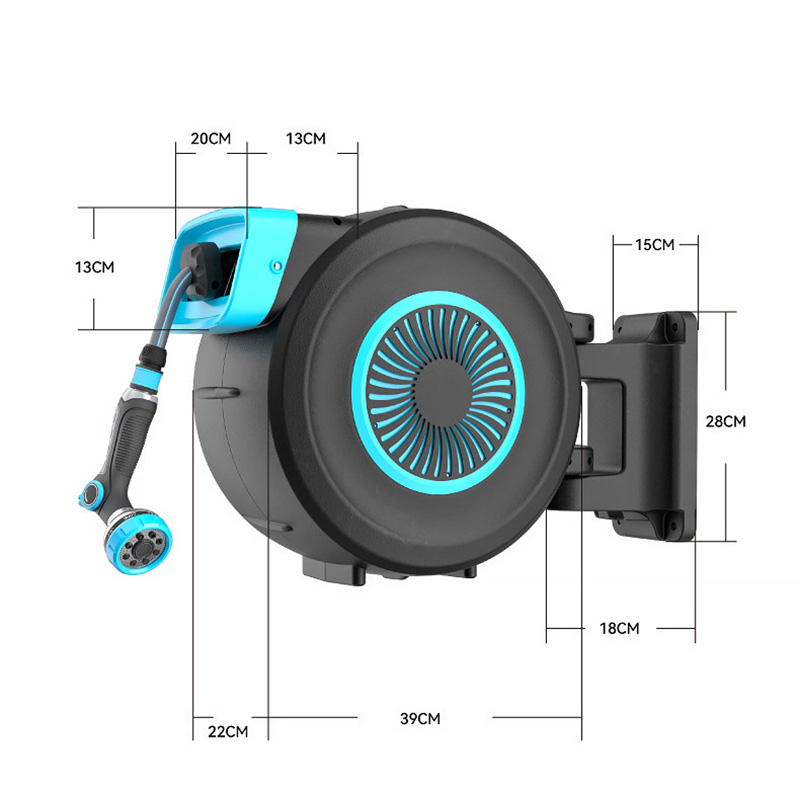 حامل خرطوم مياه قابل للسحب تلق - مراجعة Garden Hose Reel Automatic Retractable 30M وسعره