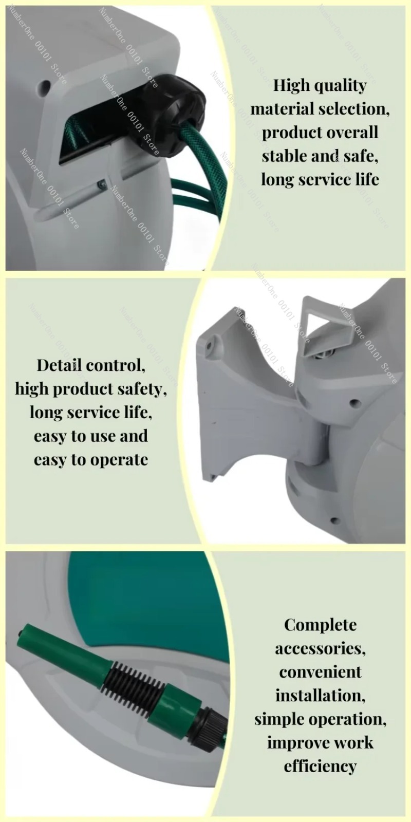 بكرة خرطوم قابلة للسحب شديدة ا - مراجعة Garden Hose Reel Automatic Retractable 30M وسعره