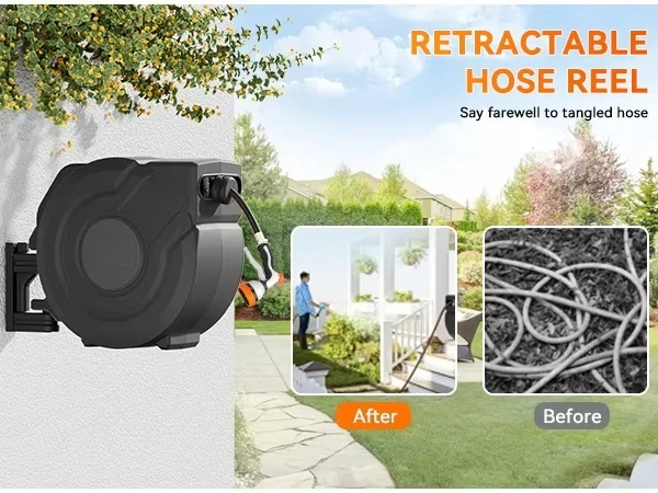 & لخرطوم الحديقة الأوتوماتيكي  - مراجعة Garden Hose Reel Automatic Retractable 30M وسعره