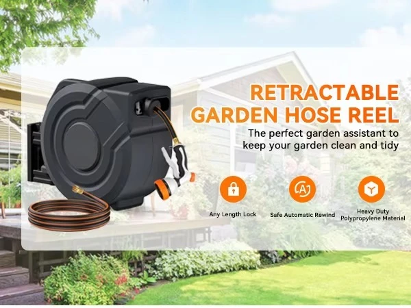 & لخرطوم الحديقة الأوتوماتيكي  - مراجعة Garden Hose Reel Automatic Retractable 30M وسعره