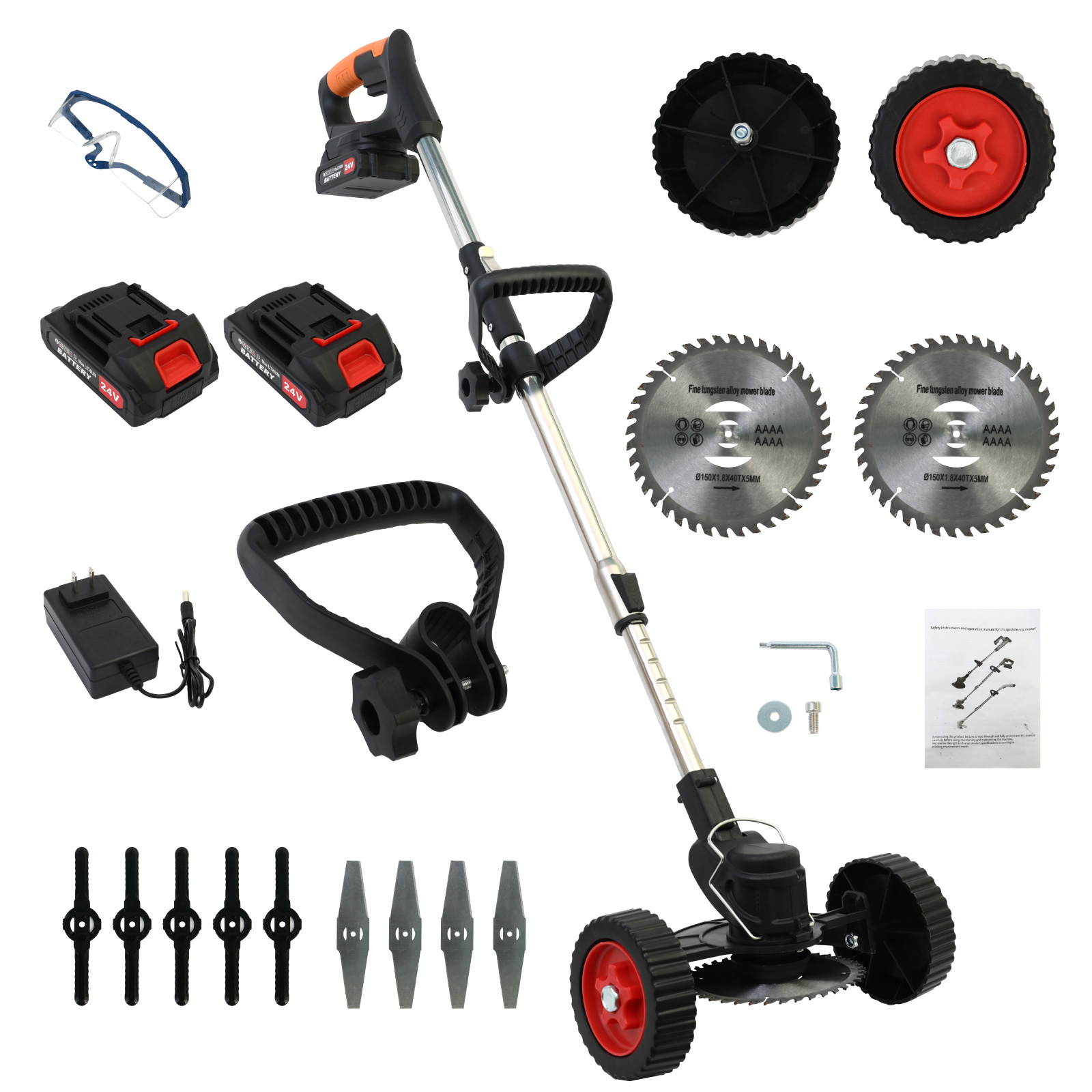 جزازة عشب كهربائية لاسلكية، أد - مراجعة Brushless Cordless Grass Trimmer 21V وسعره