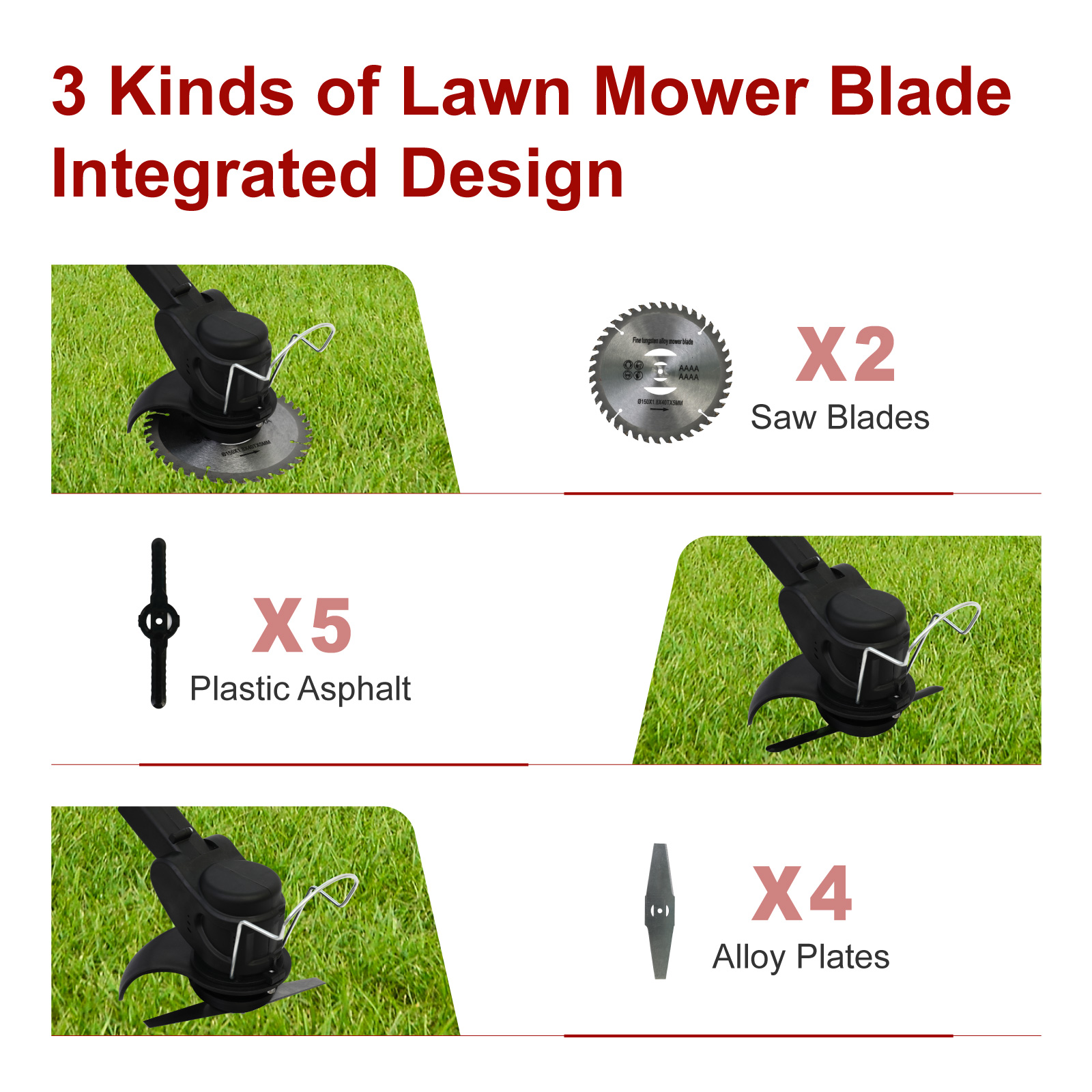 جزازة عشب كهربائية لاسلكية، أد - مراجعة Brushless Cordless Grass Trimmer 21V وسعره