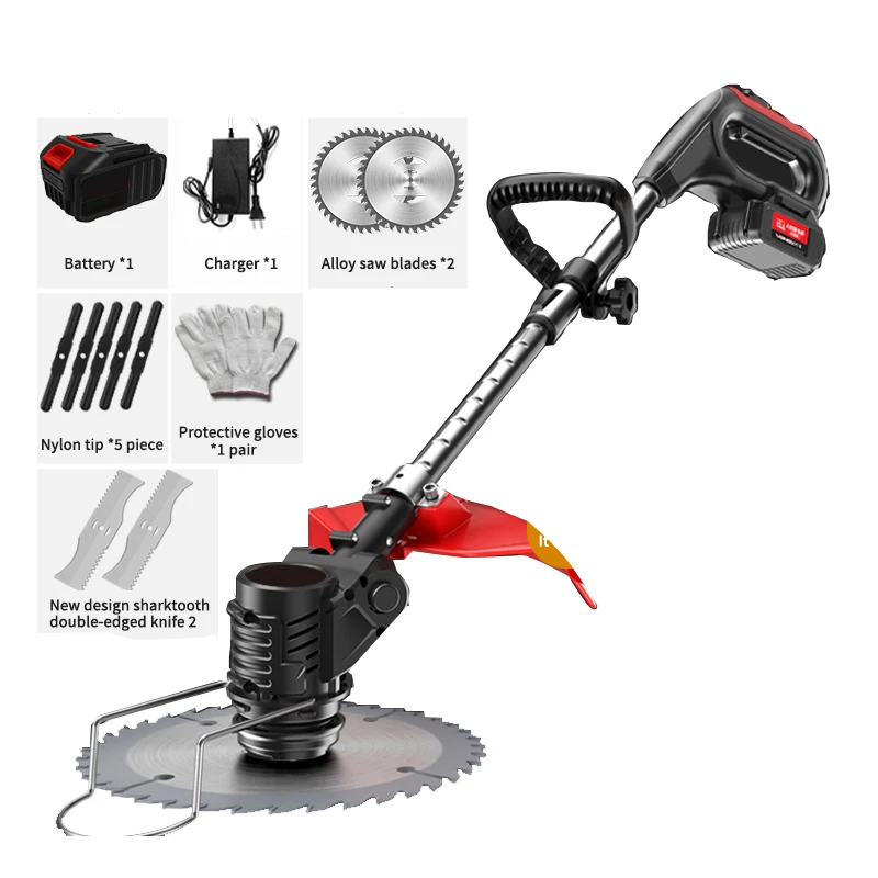 جزازة عشب كهربائية 1880 واط، 2 - مراجعة Brushless Cordless Grass Trimmer 21V وسعره