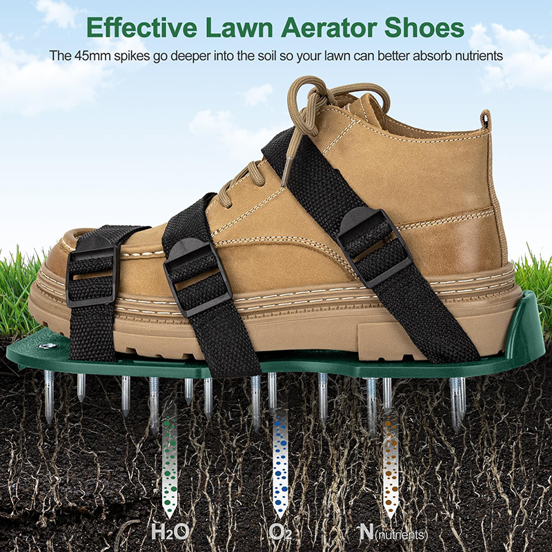 زوج واحد من أحذية تهوية العشب  - مراجعة Lawn Aerator Shoes Spikes Heavy Duty وسعره