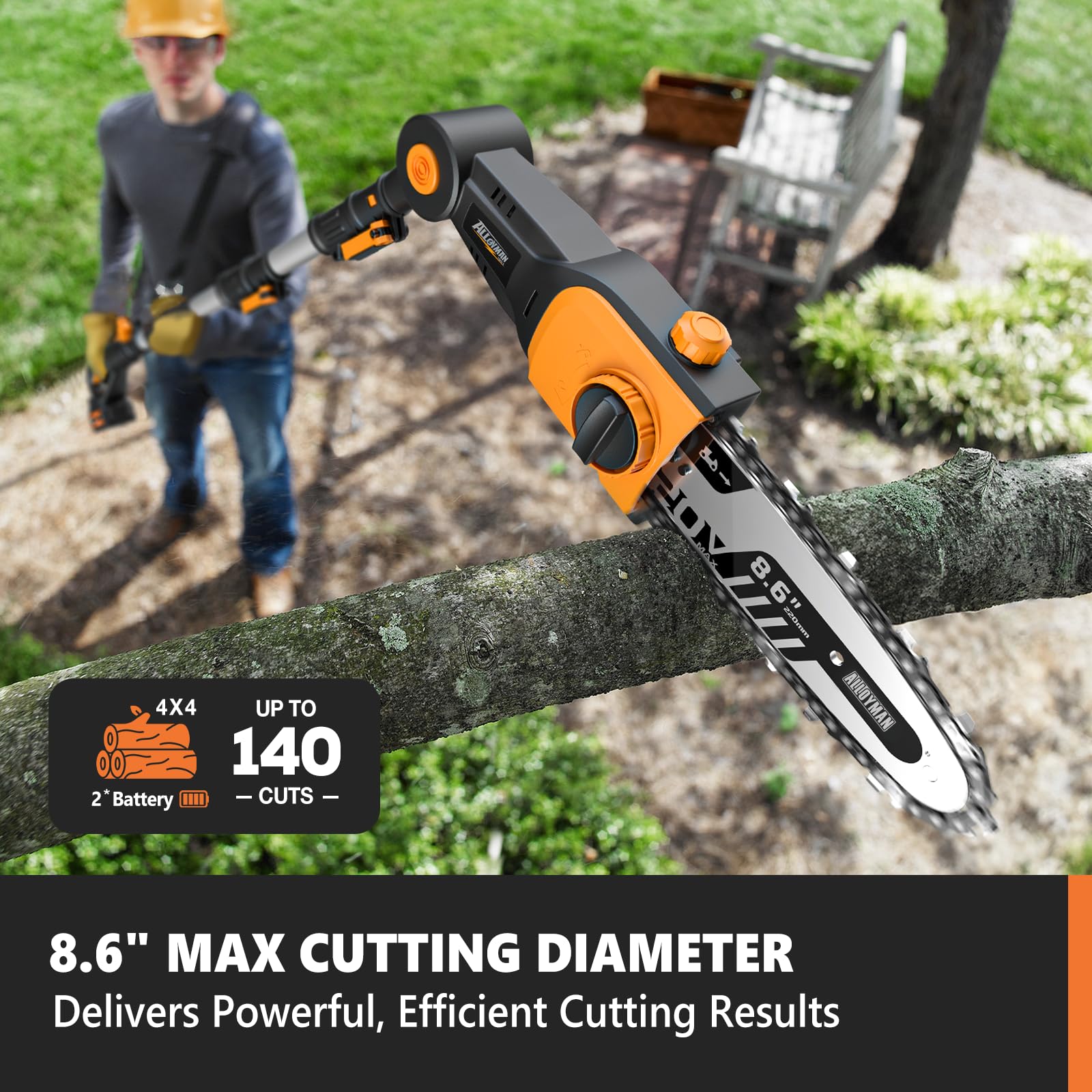 مقص تقليم الشجيرات اللاسلكي ال - مراجعة Cordless Hedge Trimmer Pole 2 In 1 وسعره