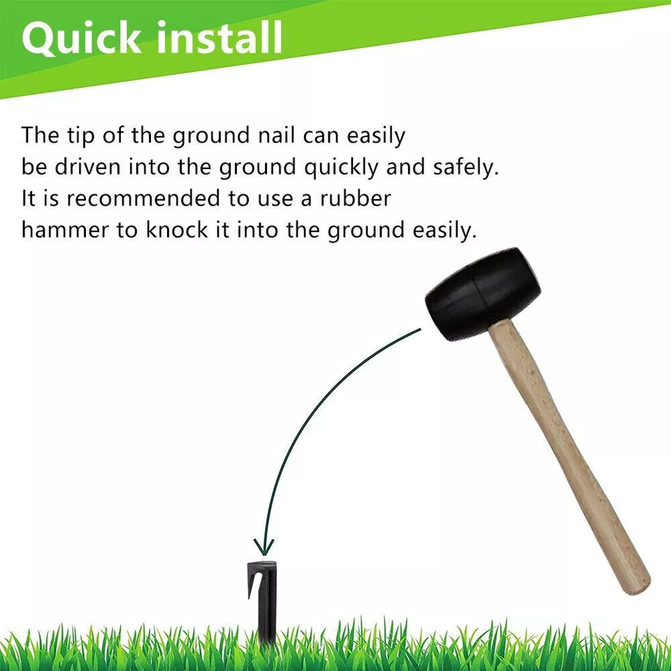 أوتاد تحديد حدود المروحة الآلي - مراجعة Boundary Wire Cable Peg Nails Lawn وسعره