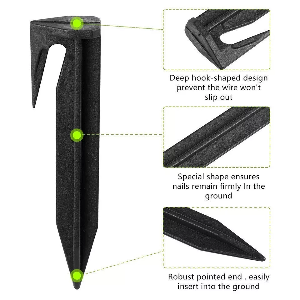 أوتاد تحديد حدود المروحة الآلي - مراجعة Boundary Wire Cable Peg Nails Lawn وسعره