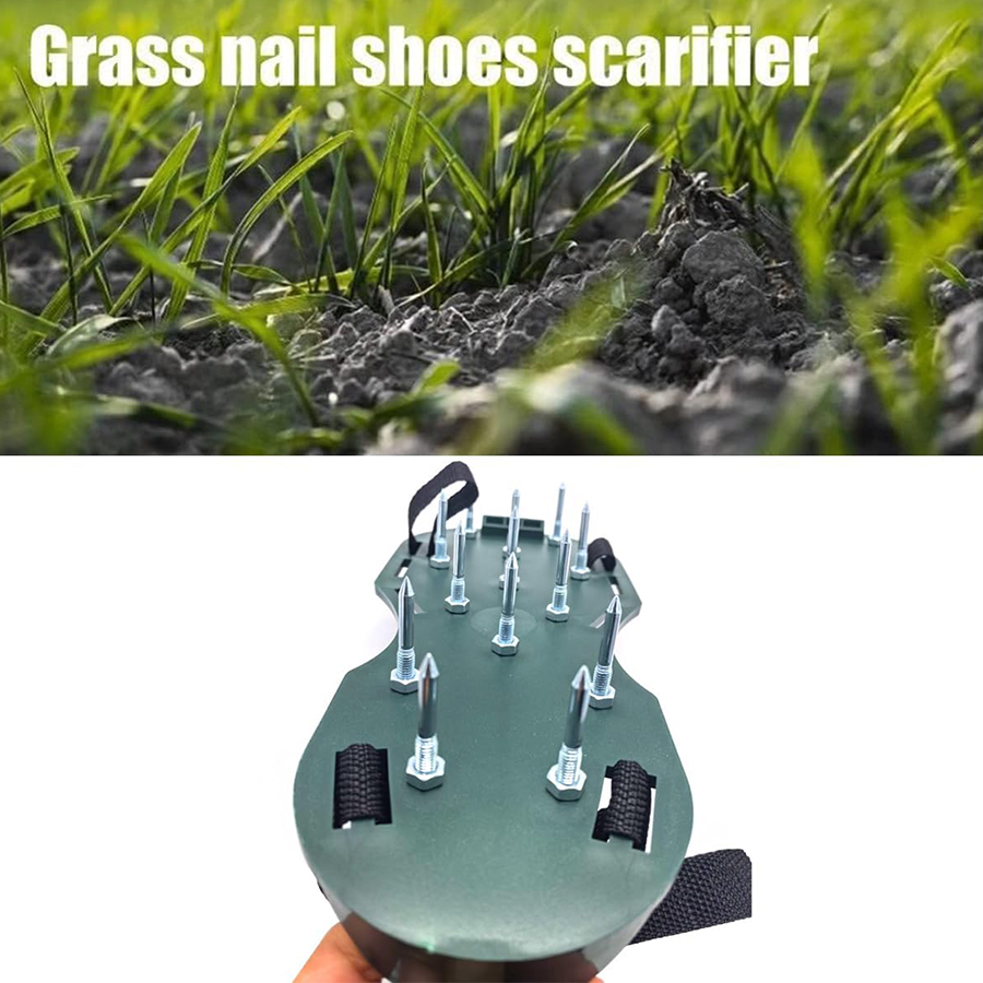 أداة تهوية وتفكيك التربة للحدا - مراجعة Lawn Aerator Shoes Spikes Heavy Duty وسعره