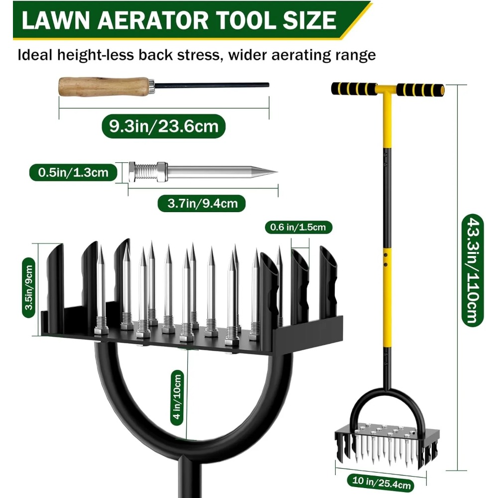 أداة تهوية العشب اليدوية 2 في  - مراجعة Lawn Aerator Shoes Spikes Heavy Duty وسعره