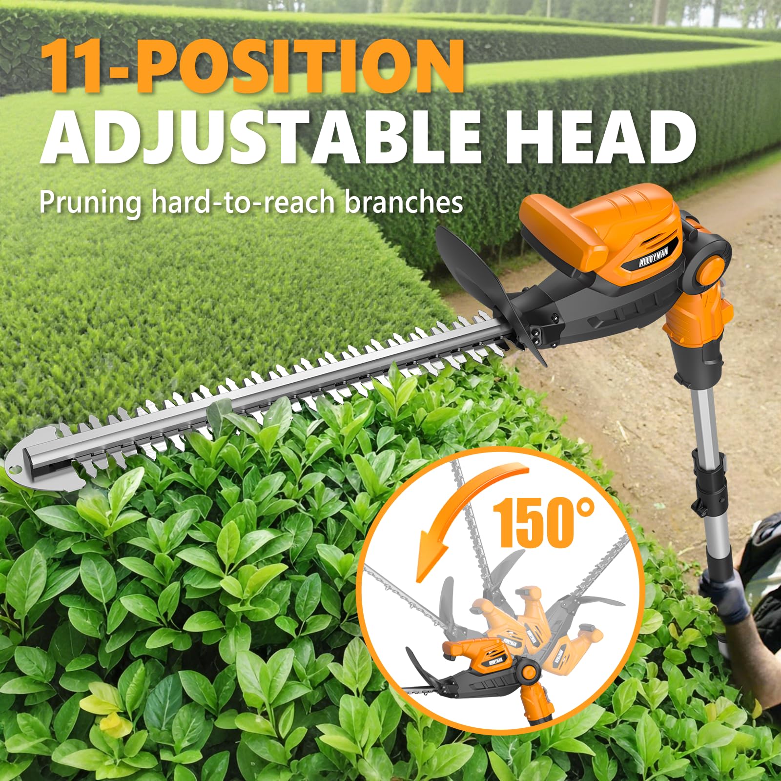جهاز تقليم الشجيرات اللاسلكي 2 - مراجعة Cordless Hedge Trimmer Pole 2 In 1 وسعره