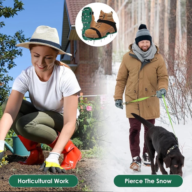 أحذية تهوية العشب المزودة بمسا - مراجعة Lawn Aerator Shoes Spikes Heavy Duty وسعره