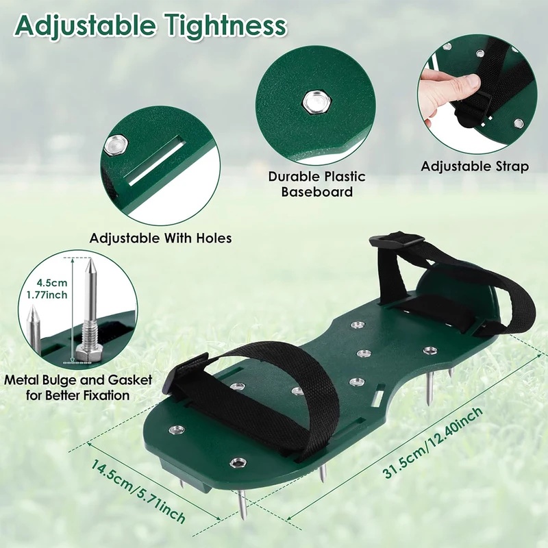 أحذية تهوية العشب المزودة بمسا - مراجعة Lawn Aerator Shoes Spikes Heavy Duty وسعره