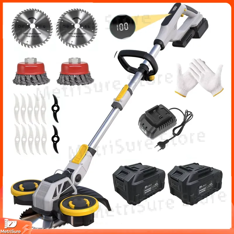 ماكينة تشذيب العشب اللاسلكية ب - مراجعة Brushless Cordless Grass Trimmer 21V وسعره