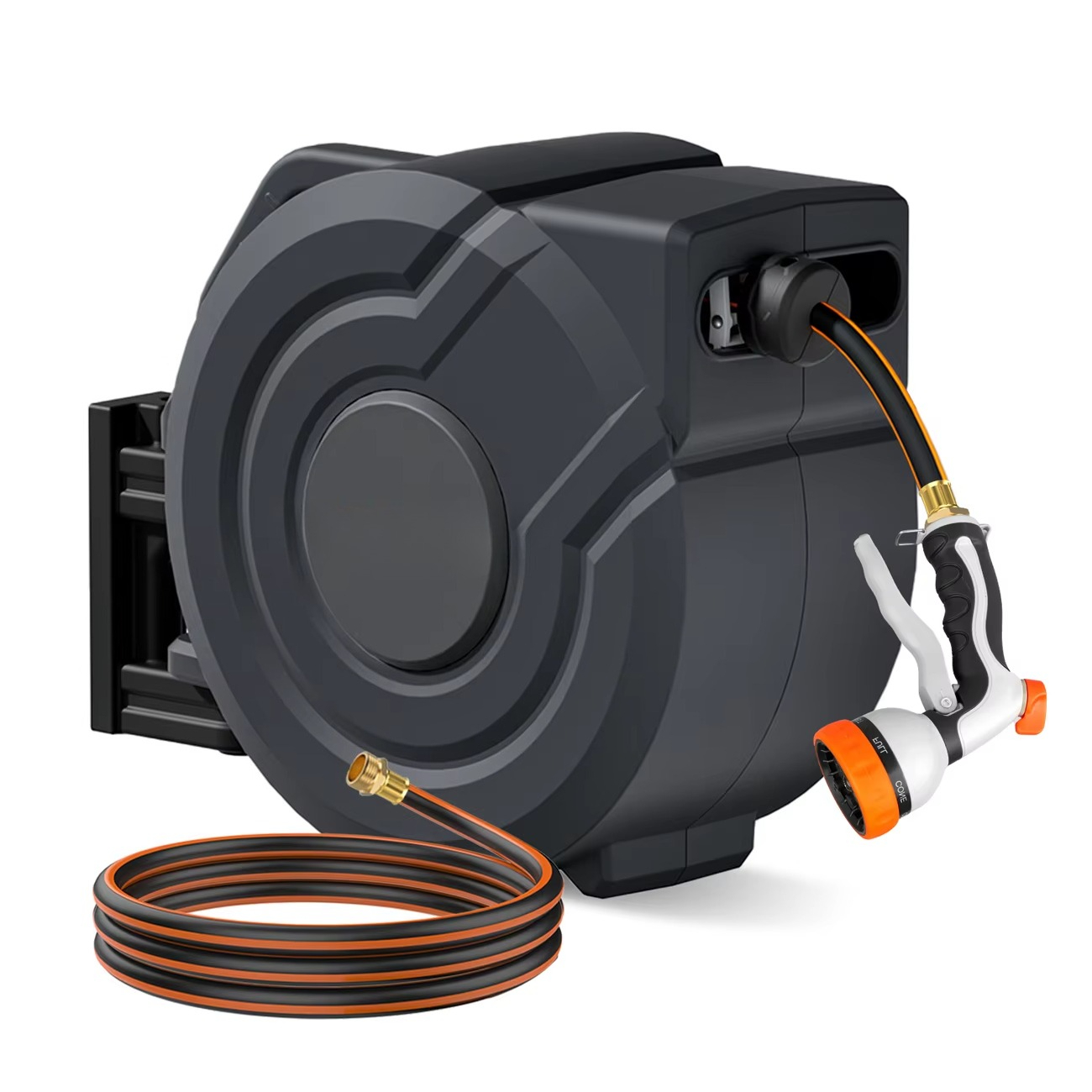 بكرة خرطوم هواء صناعية قابلة ل - مراجعة Garden Hose Reel Automatic Retractable 30M وسعره