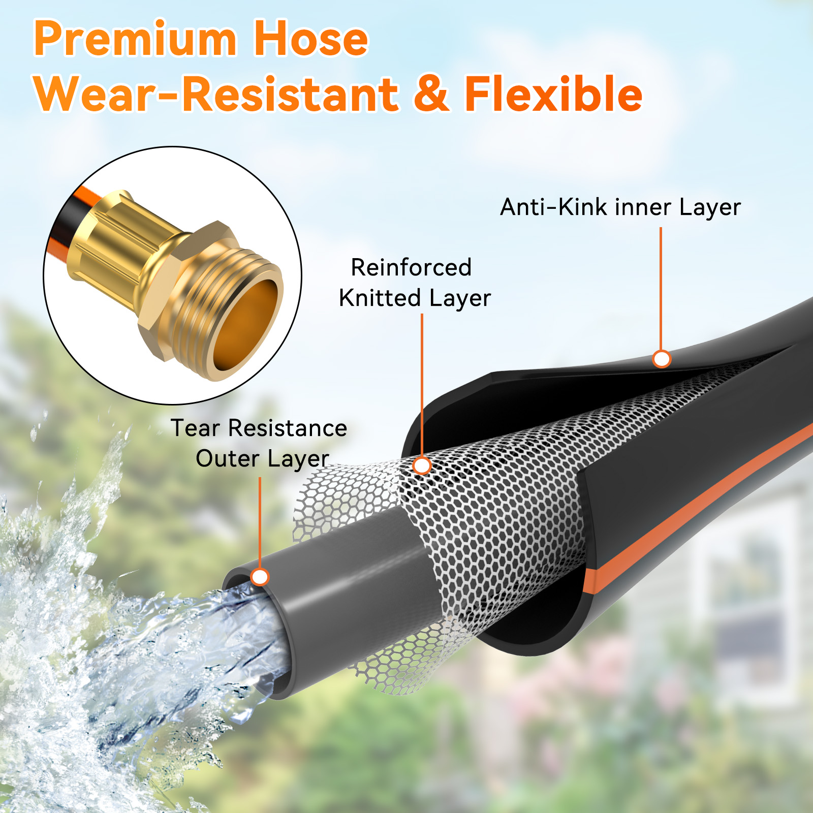 بكرة خرطوم هواء صناعية قابلة ل - مراجعة Garden Hose Reel Automatic Retractable 30M وسعره