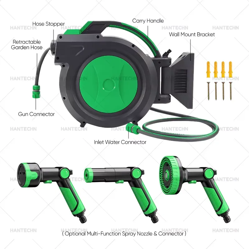 لفافة خرطوم حديقة أوتوماتيكية  - مراجعة Garden Hose Reel Automatic Retractable 30M وسعره