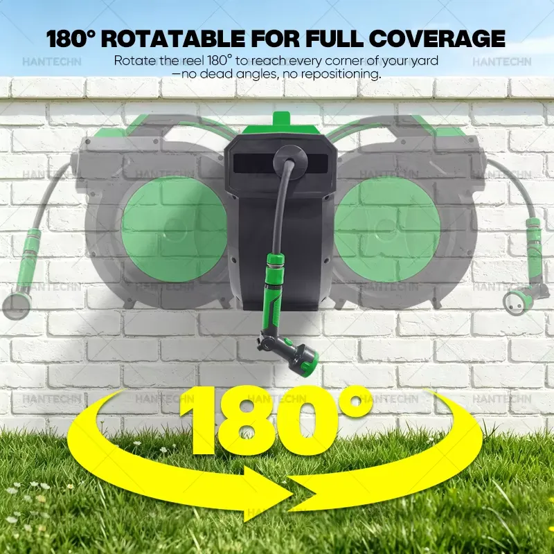 لفافة خرطوم حديقة أوتوماتيكية  - مراجعة Garden Hose Reel Automatic Retractable 30M وسعره