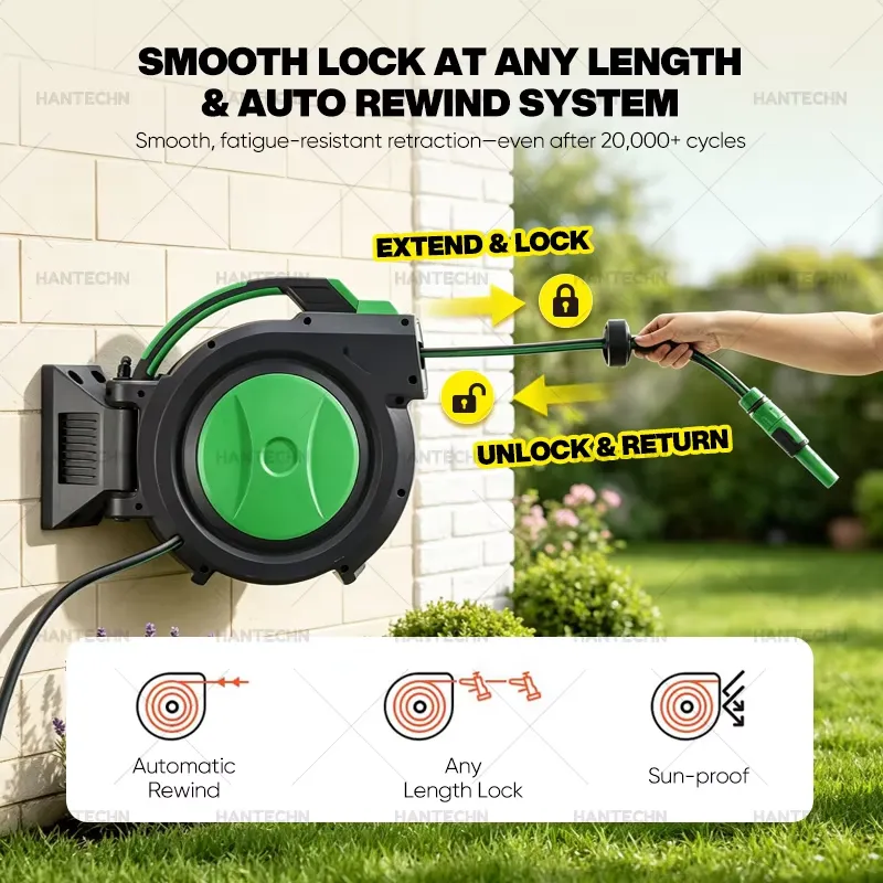 لفافة خرطوم حديقة أوتوماتيكية  - مراجعة Garden Hose Reel Automatic Retractable 30M وسعره