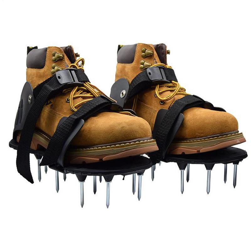 أحذية مهوية العشب أحذية شديدة  - مراجعة Lawn Aerator Shoes Spikes Heavy Duty وسعره