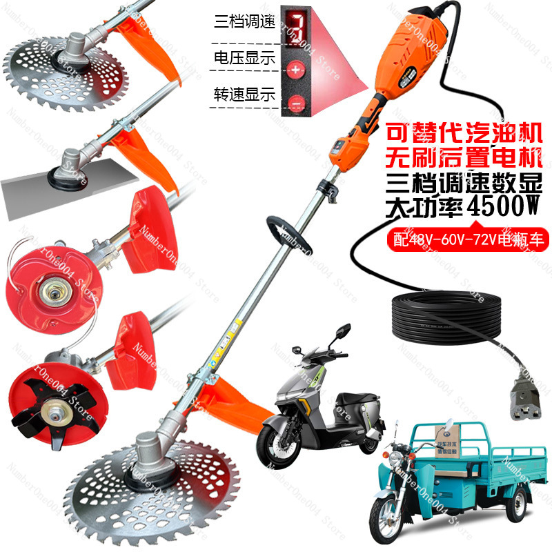 جزازة عشب كهربائية لاسلكية بقو - مراجعة Brushless Cordless Grass Trimmer 21V وسعره