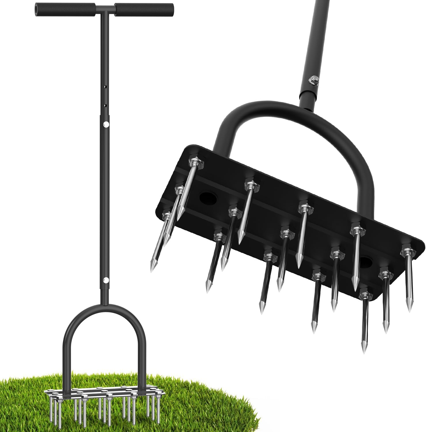 أداة تهوية العشب الجديدة، تصمي - مراجعة Lawn Aerator Shoes Spikes Heavy Duty وسعره