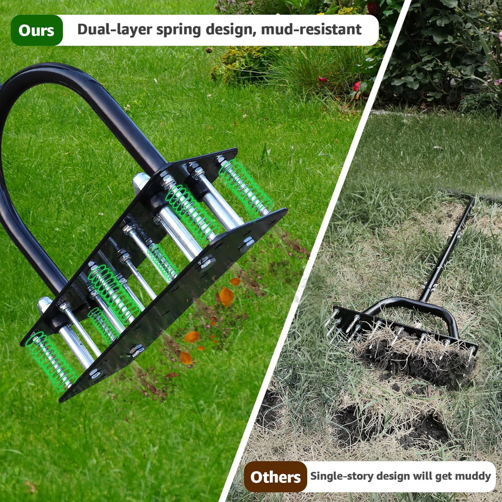 أداة تهوية العشب الجديدة، تصمي - مراجعة Lawn Aerator Shoes Spikes Heavy Duty وسعره