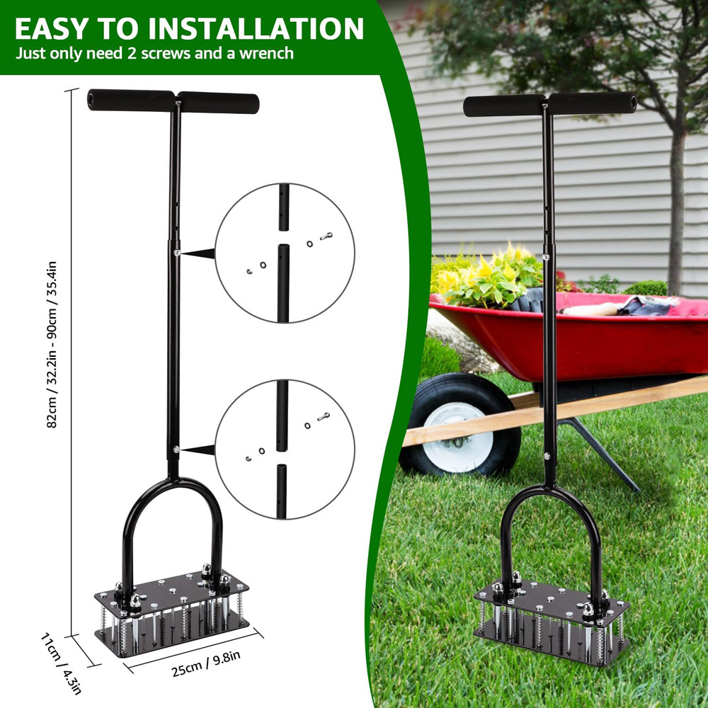 أداة تهوية العشب الجديدة، تصمي - مراجعة Lawn Aerator Shoes Spikes Heavy Duty وسعره