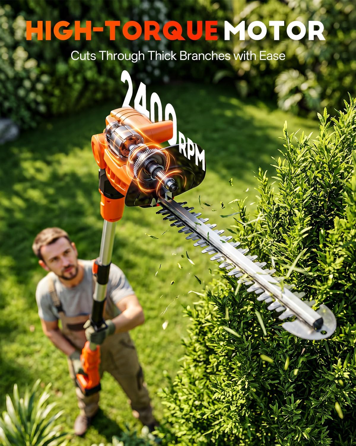 مقص تقليم الشجيرات اللاسلكي بت - مراجعة Cordless Hedge Trimmer Pole 2 In 1 وسعره