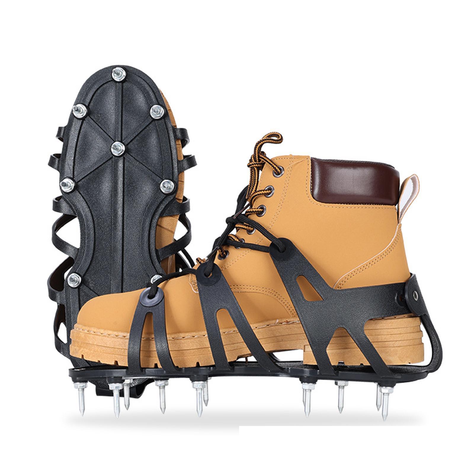 قطعتان من أحذية تهوية العشب ذا - مراجعة Lawn Aerator Shoes Spikes Heavy Duty وسعره