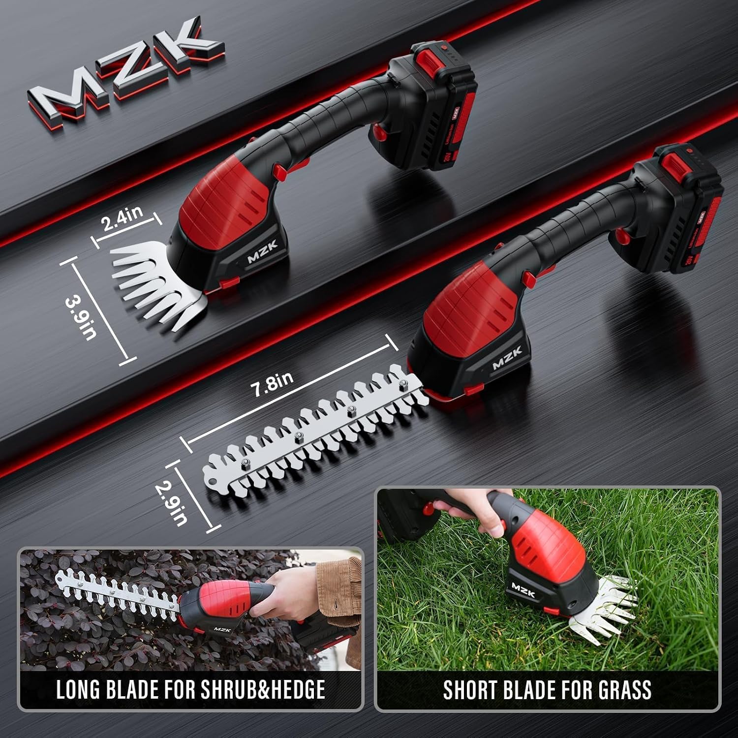 مقص تشذيب الشجيرات والعشب 2 في - مراجعة Cordless Hedge Trimmer Pole 2 In 1 وسعره
