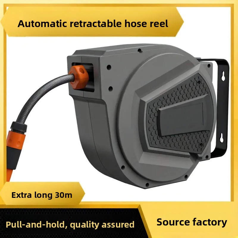 بكرة خرطوم مياه أوتوماتيكية قا - مراجعة Garden Hose Reel Automatic Retractable 30M وسعره