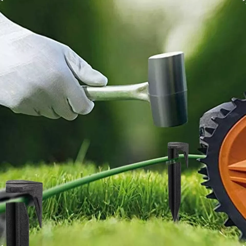 أوتاد تثبيت الأسلاك لآلة قص ال - مراجعة Robotic Lawn Mower Boundary Wire وسعره